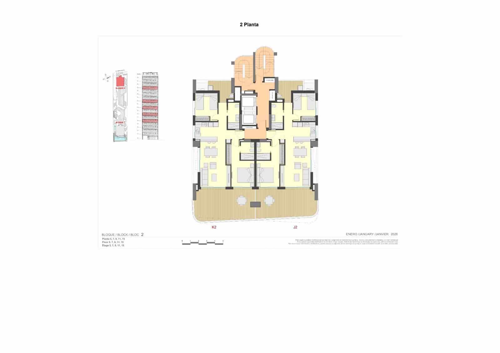 2 sypialnia Apartament na sprzedaż w Calpe / Calp z basenem garażem - 637 000 € (Ref: 10129529)