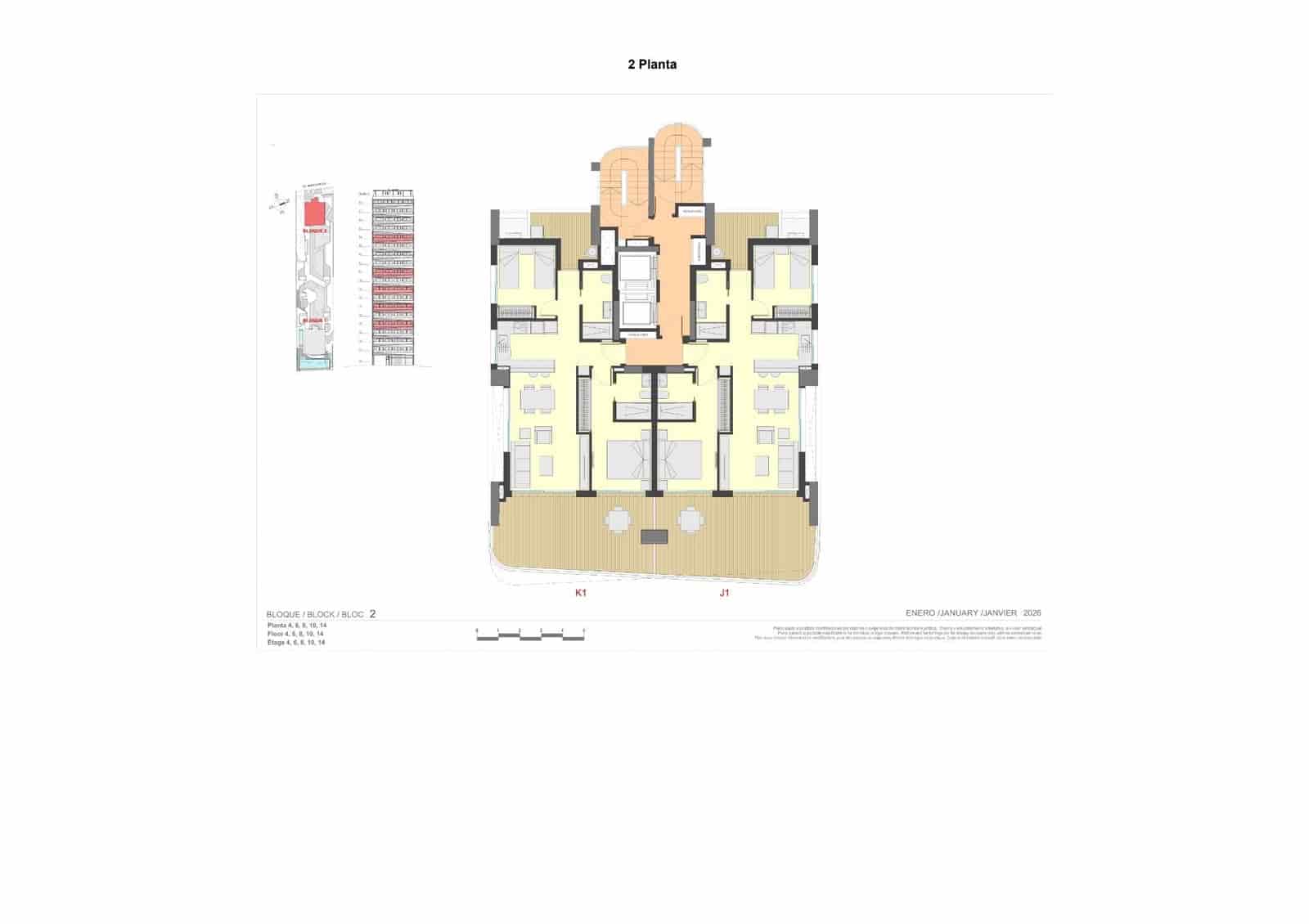 2 sypialnia Apartament na sprzedaż w Calpe / Calp z basenem garażem - 637 000 € (Ref: 10129529)
