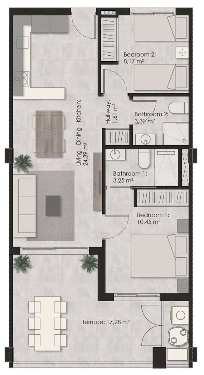 2 soveværelse Lejlighed til salg i La Mata med swimmingpool - € 275.000 (Ref: 7400350)