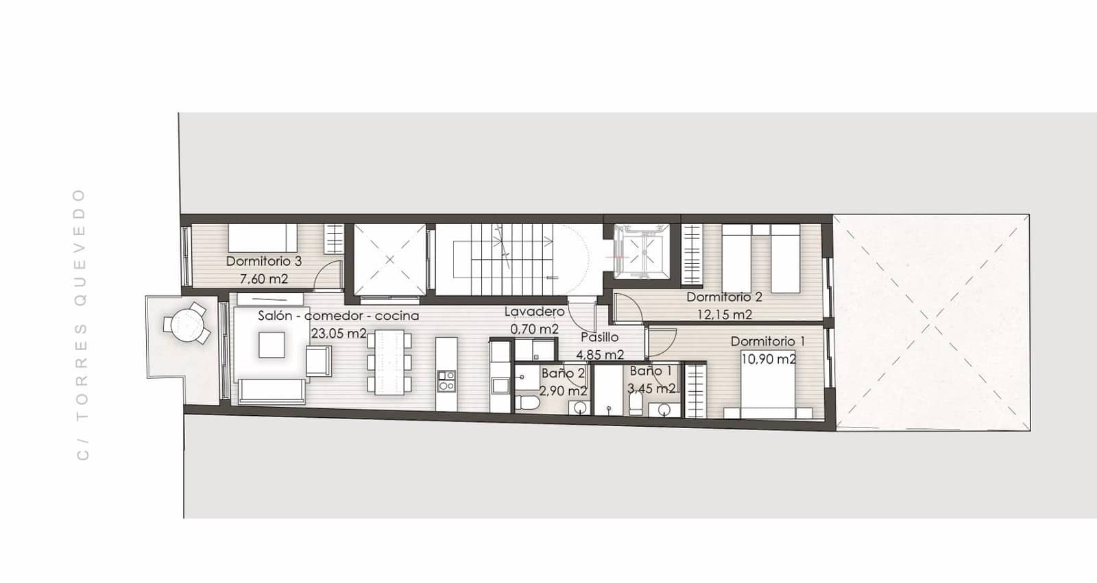 3 makuuhuone Asunto myytävänä paikassa Elche / Elx - 185 000 € (Ref: 8662388)