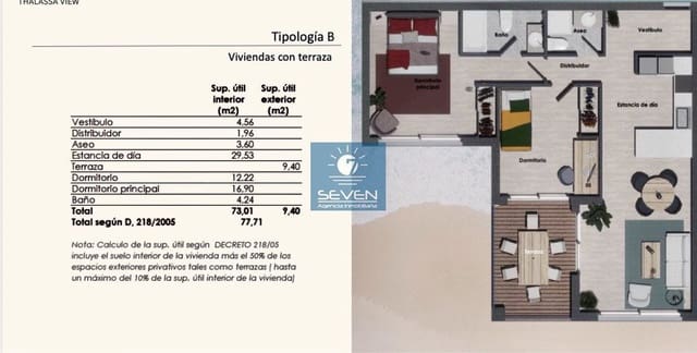 2 soveværelse Lejlighed til salg i Almuñécar med garage - € 213.000 (Ref: 9450108)