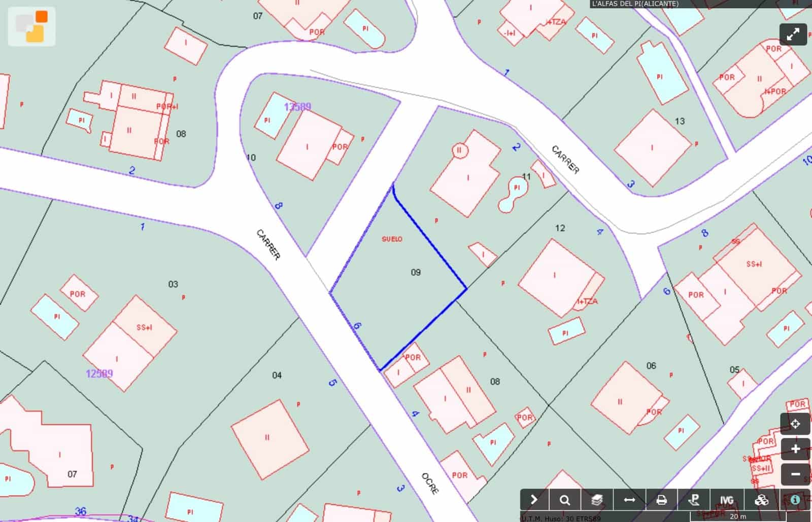 Byggetomt til salgs i Alfaz del Pi / L'Alfas del Pi - € 225 000 (Ref: 9241080)