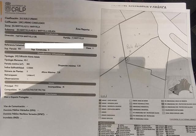 Byggetomt til salgs i Maryvilla, Calpe / Calp - € 135 000 (Ref: 9241081)