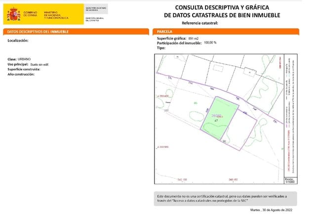 Byggetomt til salgs i Maryvilla, Calpe / Calp - € 155 500 (Ref: 9241082)