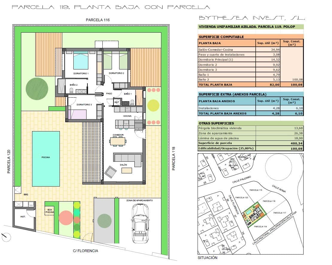 3 sypialnia Willa na sprzedaż w Polop z basenem garażem - 525 000 € (Ref: 9296337)