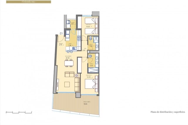 2 chambre Appartement à vendre à Playa Poniente, Benidorm avec piscine - 690 000 € (Ref: 6361222)