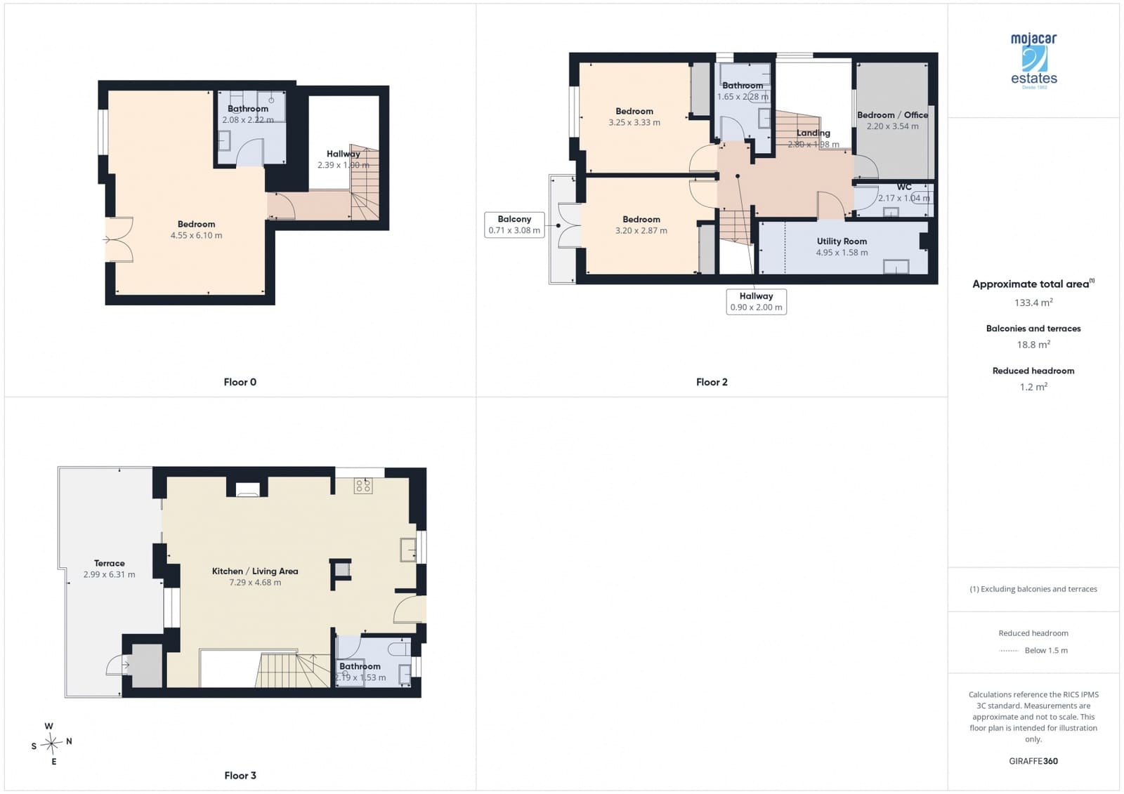 3 soverom Hus til salgs i Mojacar med svømmebasseng garasje - € 385 000 (Ref: 10014897)