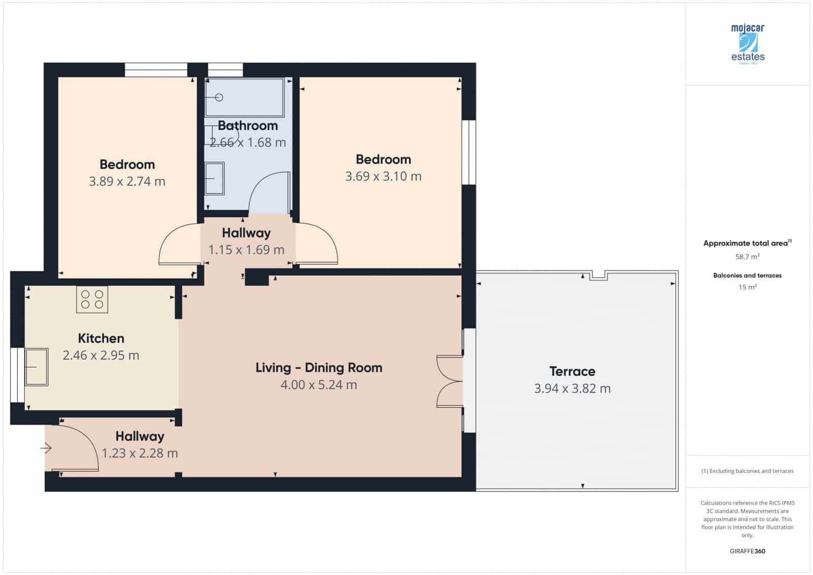 2 soverom Leilighet til salgs i Mojacar med svømmebasseng - € 195 000 (Ref: 9296478)