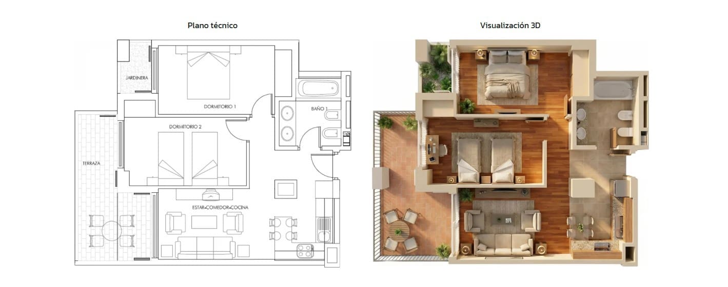 2 makuuhuone Huoneisto myytävänä paikassa Vera mukana uima-altaan - 160 000 € (Ref: 9550364)