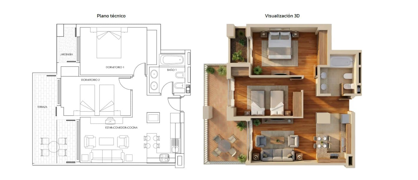 2 makuuhuone Huoneisto myytävänä paikassa Vera mukana uima-altaan - 160 000 € (Ref: 9550364)