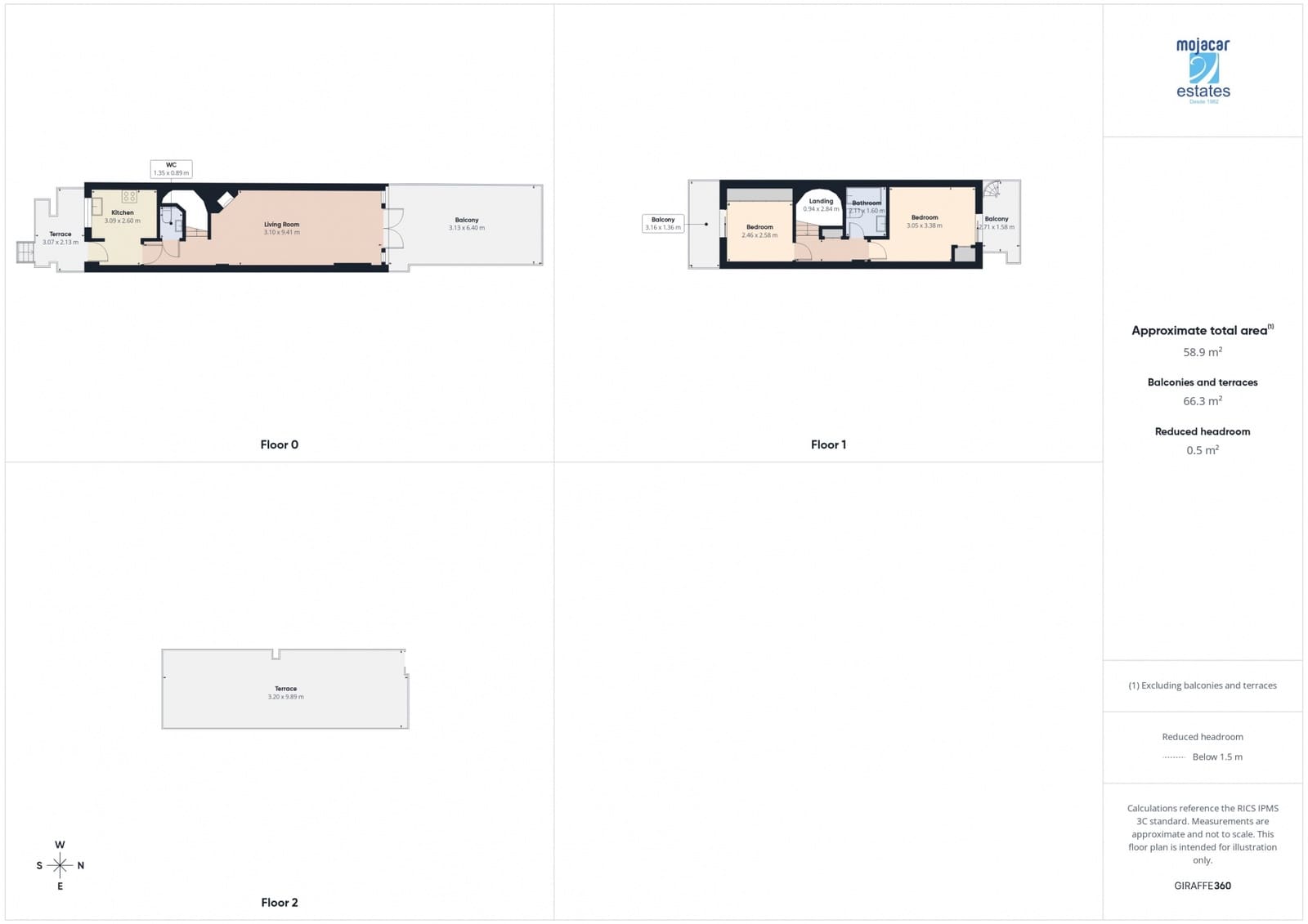 2 Zimmer Haus zu verkaufen in Mojacar mit Pool - 195.000 € (Ref: 9632861)