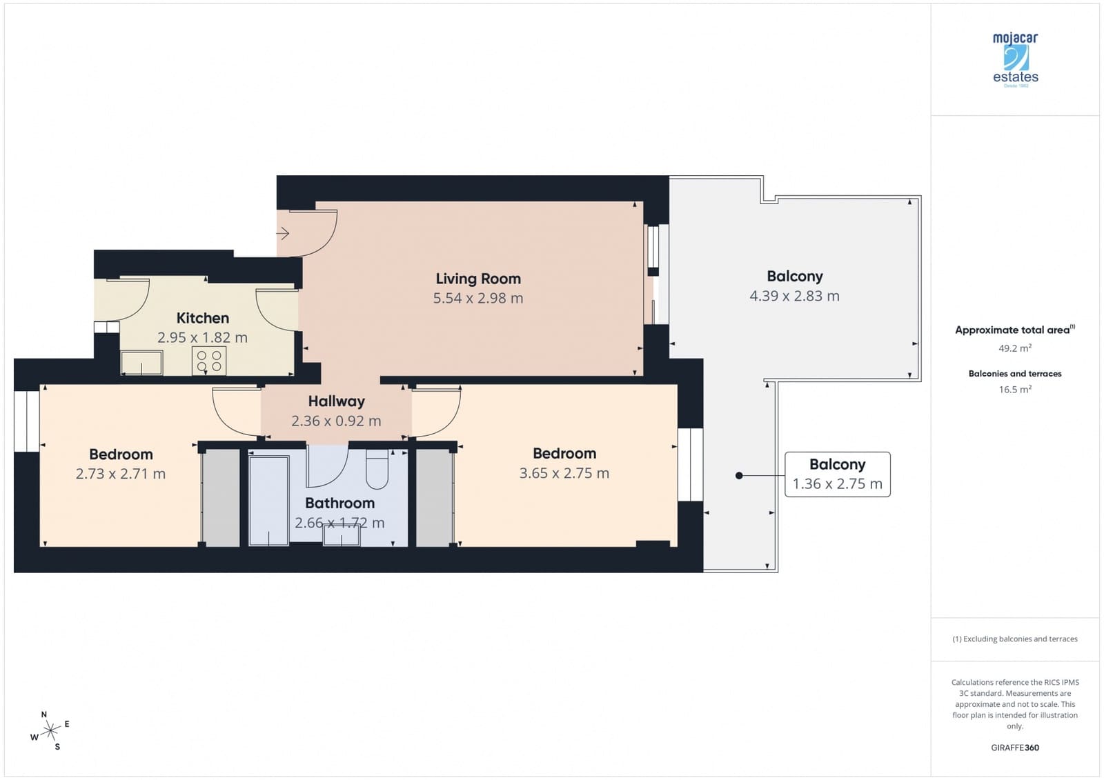 2 soverom Leilighet til salgs i Mojacar med svømmebasseng - € 155 000 (Ref: 9834893)