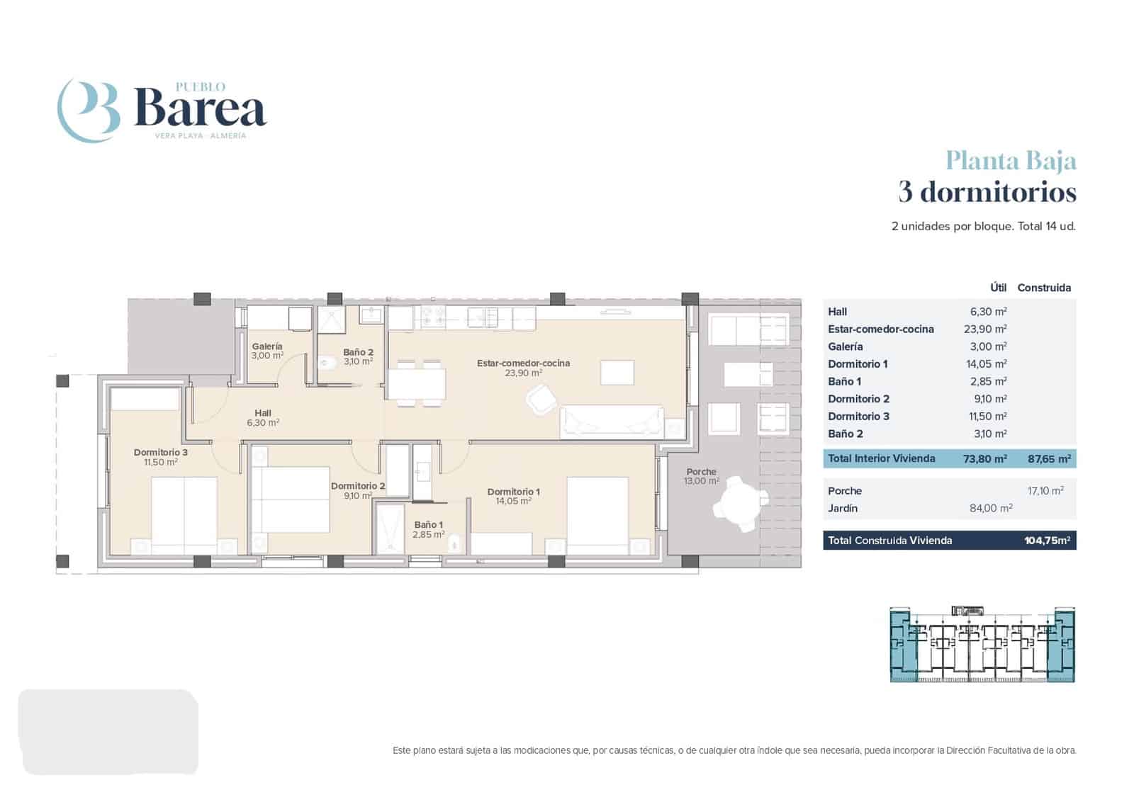 Apartamento de 3 habitaciones en Vera en venta con piscina garaje - 262.000 € (Ref: 9966000)