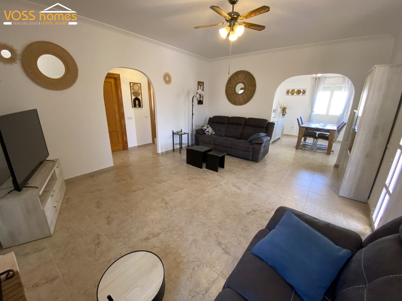 3 Zimmer Villa zu vermieten in Huercal-Overa mit Pool Garage - 1.200 € (Ref: 10048925)