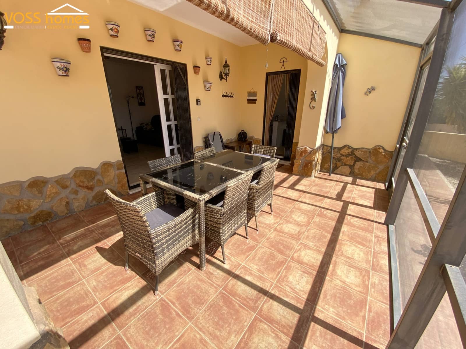 3 Zimmer Villa zu vermieten in Huercal-Overa mit Pool Garage - 1.200 € (Ref: 10048925)
