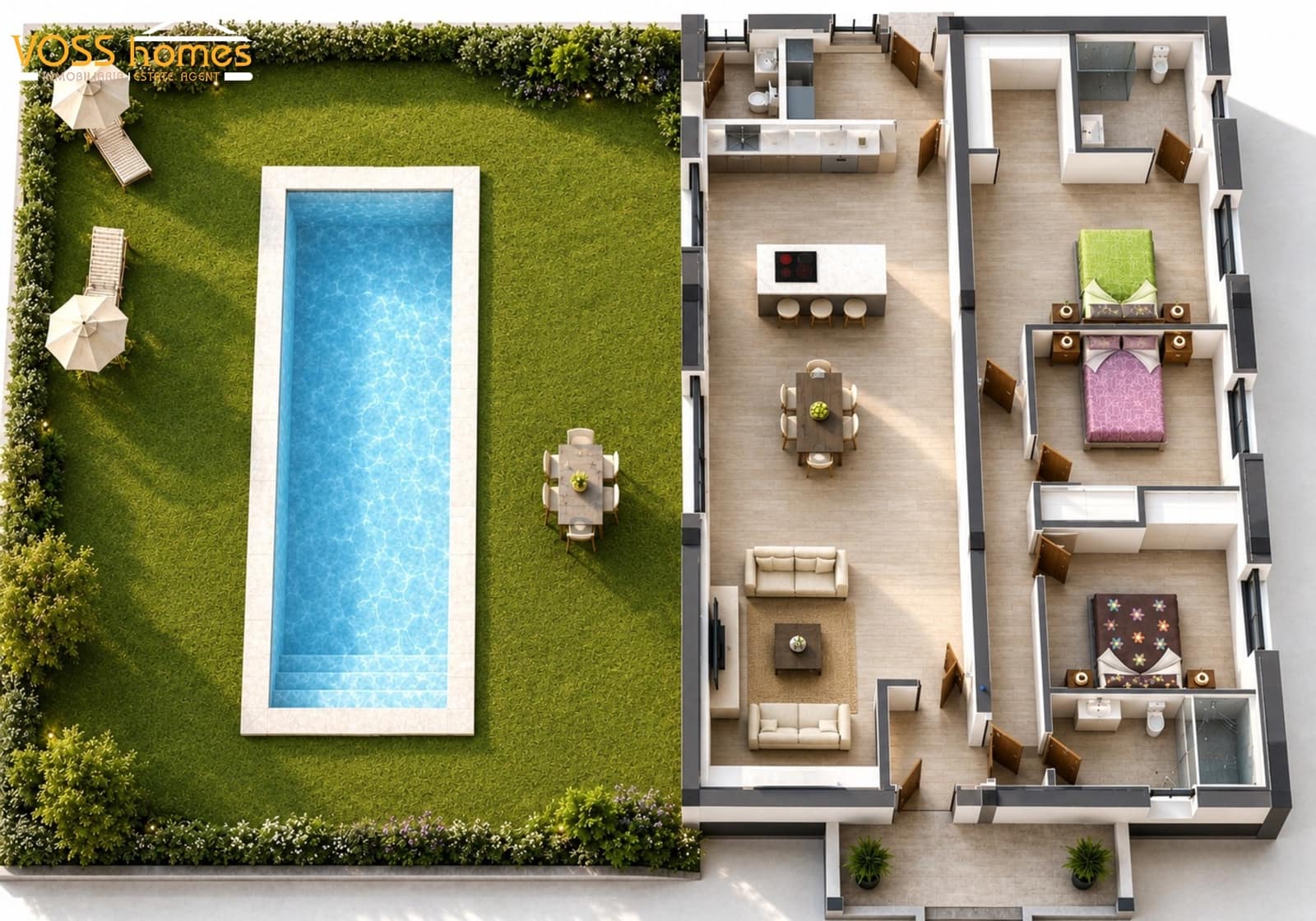 Chalet de 3 habitaciones en Purias en venta con piscina - 430.000 € (Ref: 9987145)