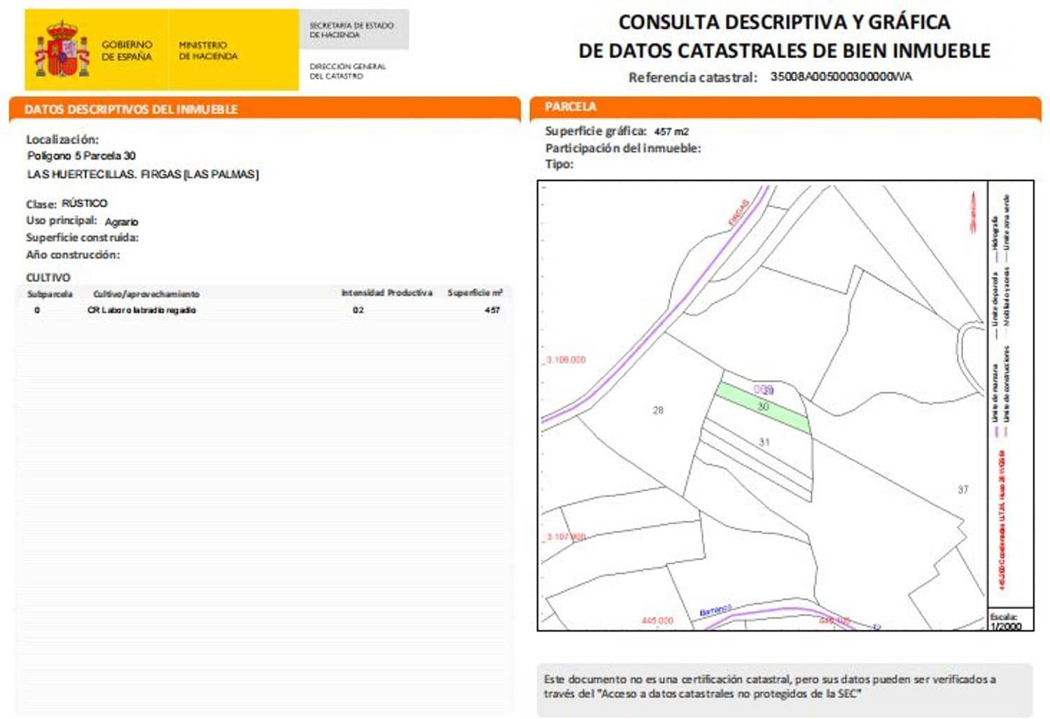 Grond te koop in Firgas - € 5.358 (Ref: 10054522)