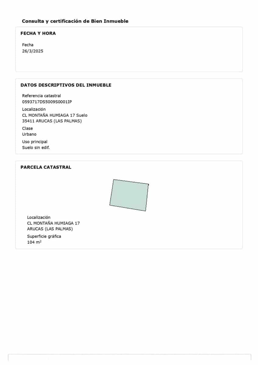 Grunde uden byggetilladelser til salg i Arucas - € 56.420 (Ref: 8975577)