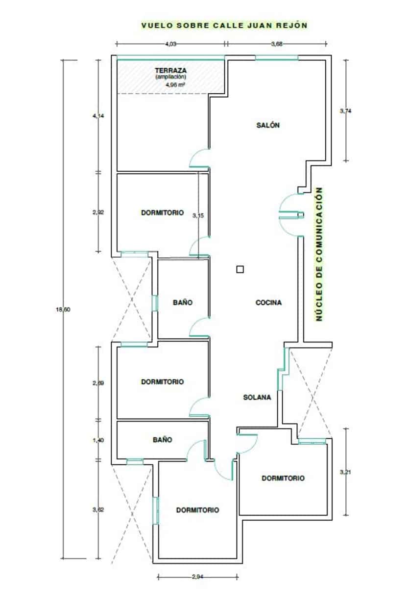 4 slaapkamer Appartement te koop in Las Palmas de Gran Canaria met garage - € 359.000 (Ref: 9325905)