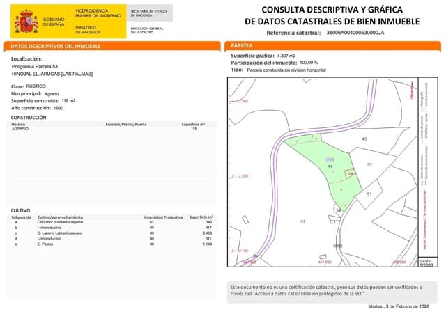 2 sypialnia Dom na sprzedaż w Arucas z garażem - 120 000 € (Ref: 9810874)