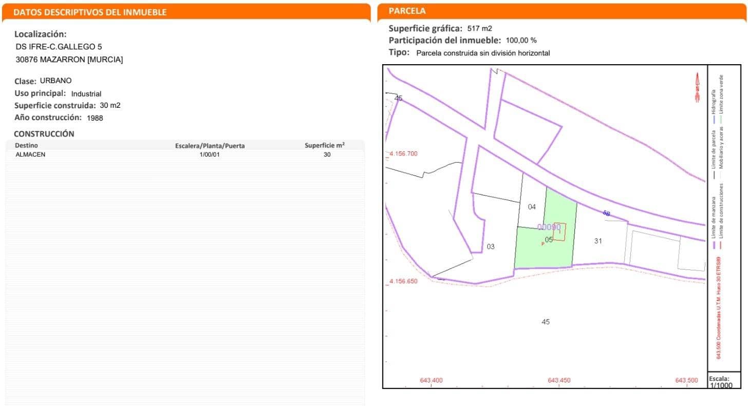 Bauplatz zu verkaufen in Mazarron - 69.000 € (Ref: 8923956)