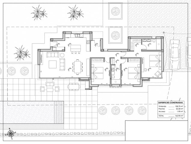 Chalet de 3 habitaciones en Calpe / Calp en venta con piscina - 1.525.000 € (Ref: 7086675)