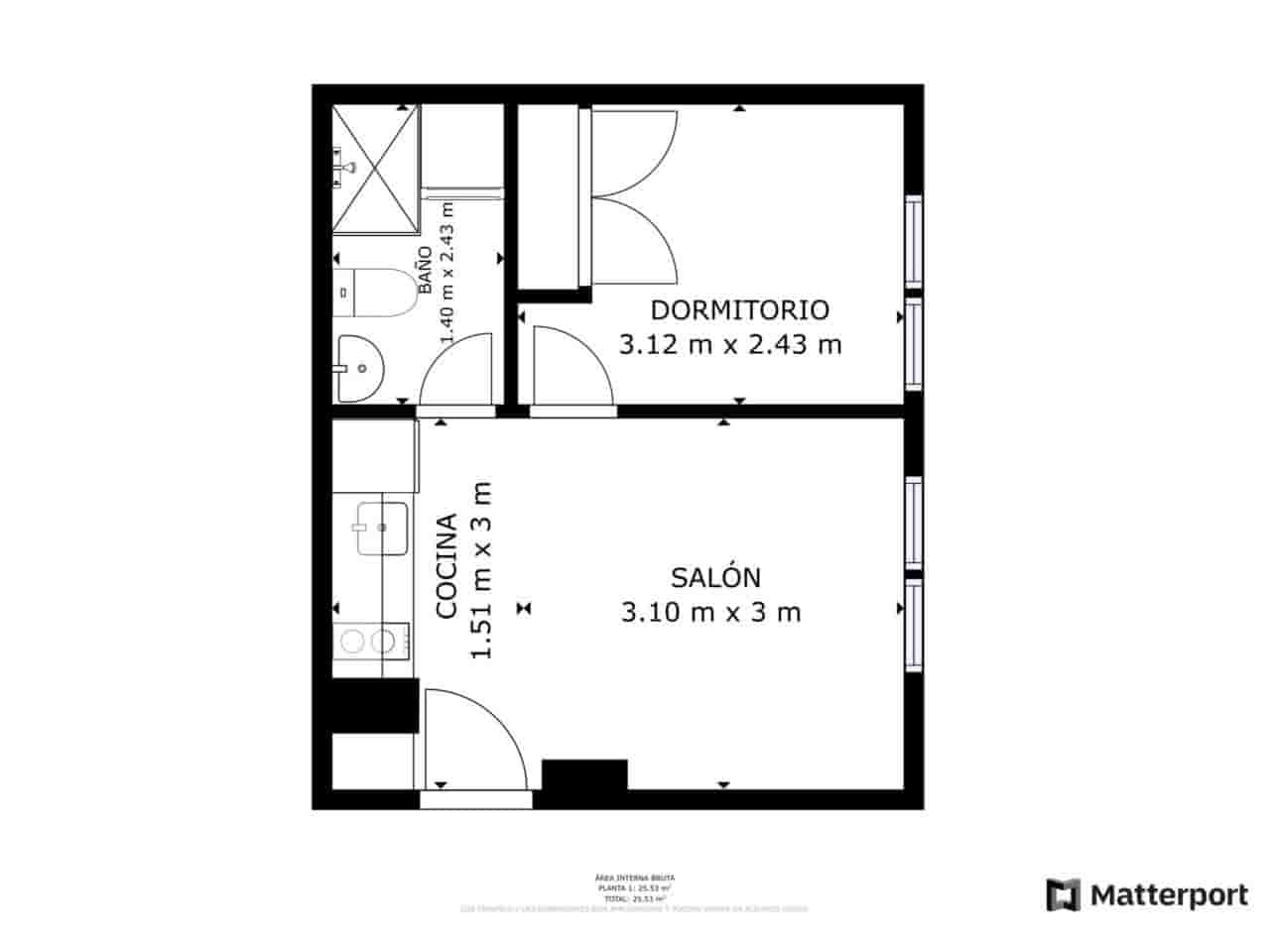 1 bedroom Flat for rent in Madrid city - € 1,300 (Ref: 10054566)