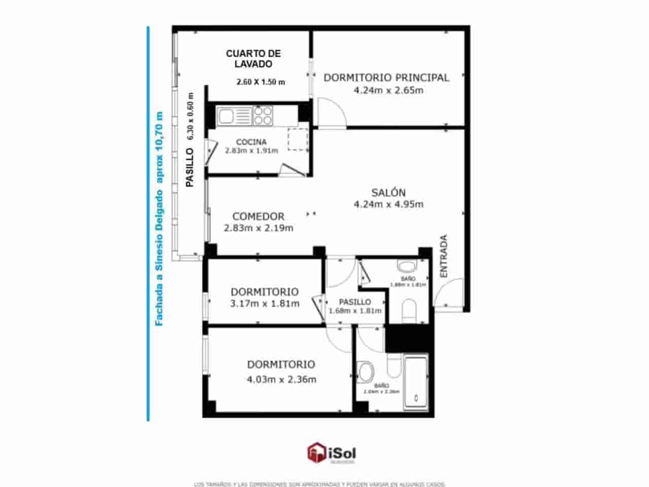 3 soveværelse Lejlighed til leje i Madrid by - € 1.500 (Ref: 9211723)