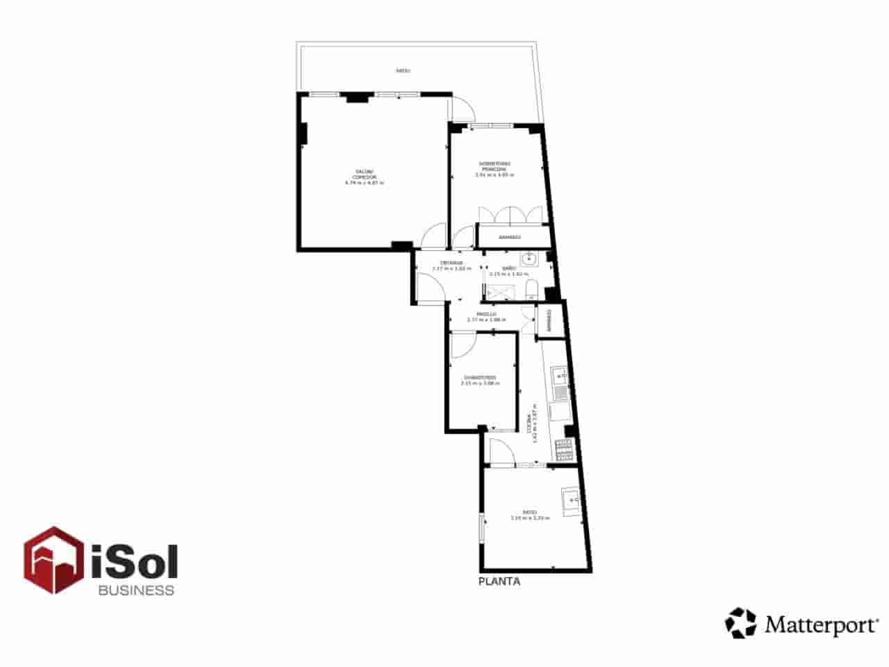 2 bedroom Flat for rent in Madrid city - € 1,400 (Ref: 9761625)