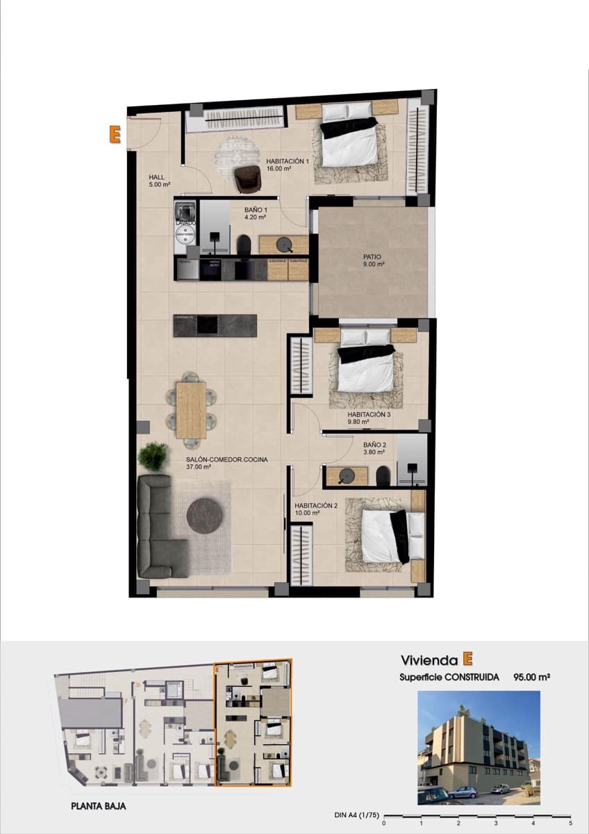 3 chambre Appartement à vendre à Catral avec piscine garage - 195 000 € (Ref: 10160659)