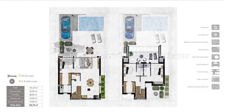 Casa de 3 habitaciones en Alicante / Alacant ciudad en venta con piscina - 389.000 € (Ref: 8887000)