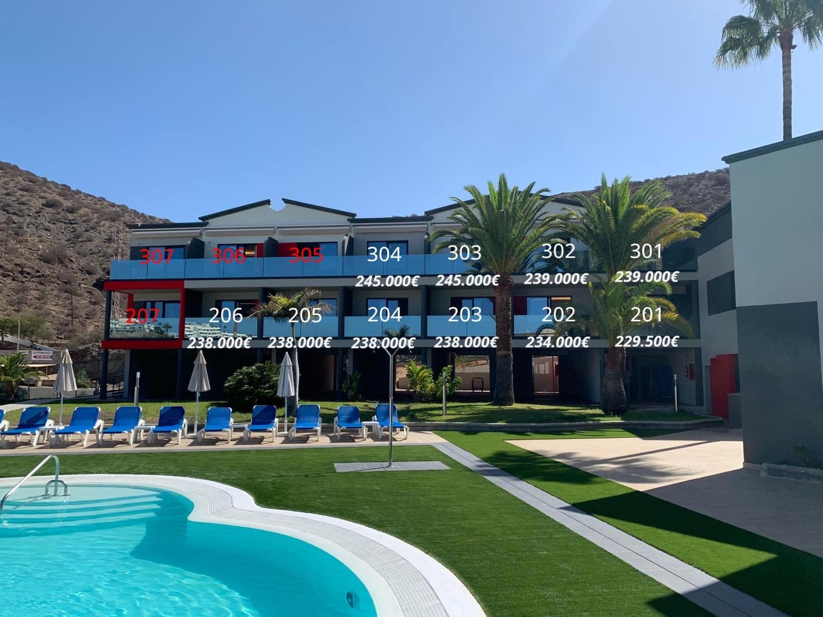 1 Zimmer Apartment zu verkaufen in Puerto Rico mit Pool - 229.500 € (Ref: 9518918)