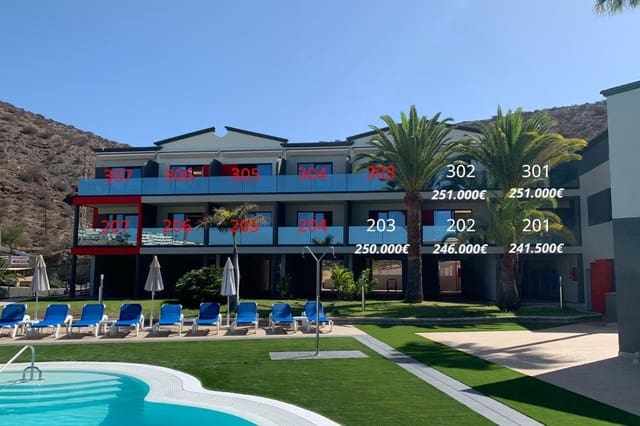 Apartamento de 1 habitación en Puerto Rico, Mogán en venta con piscina - 241.500 € (Ref: 9518918)
