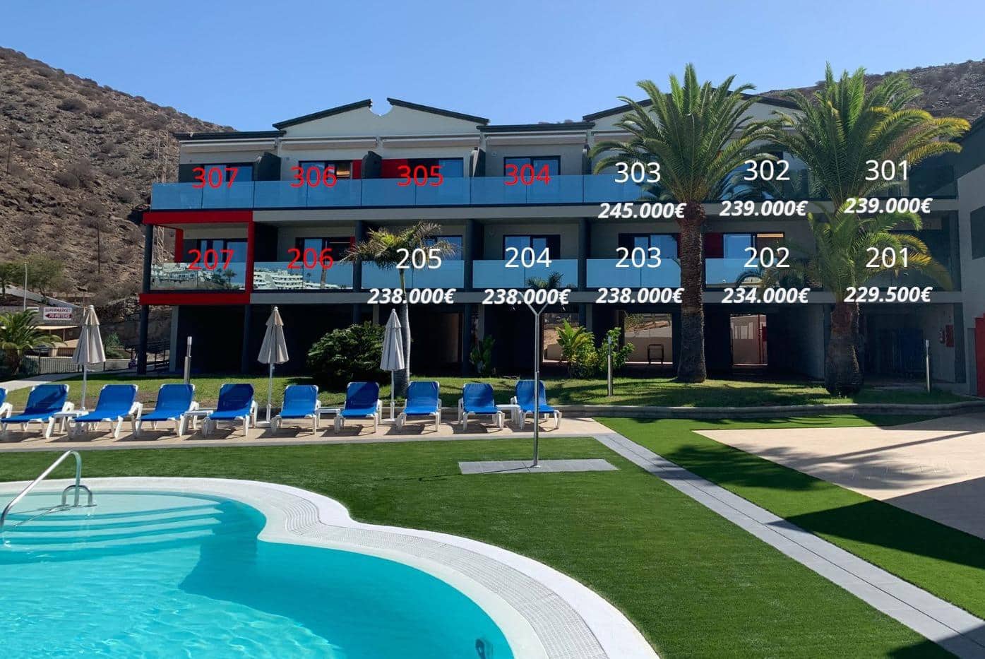 1 bedroom Apartment for sale in Puerto Rico with pool - € 229,500 (Ref: 9695354)