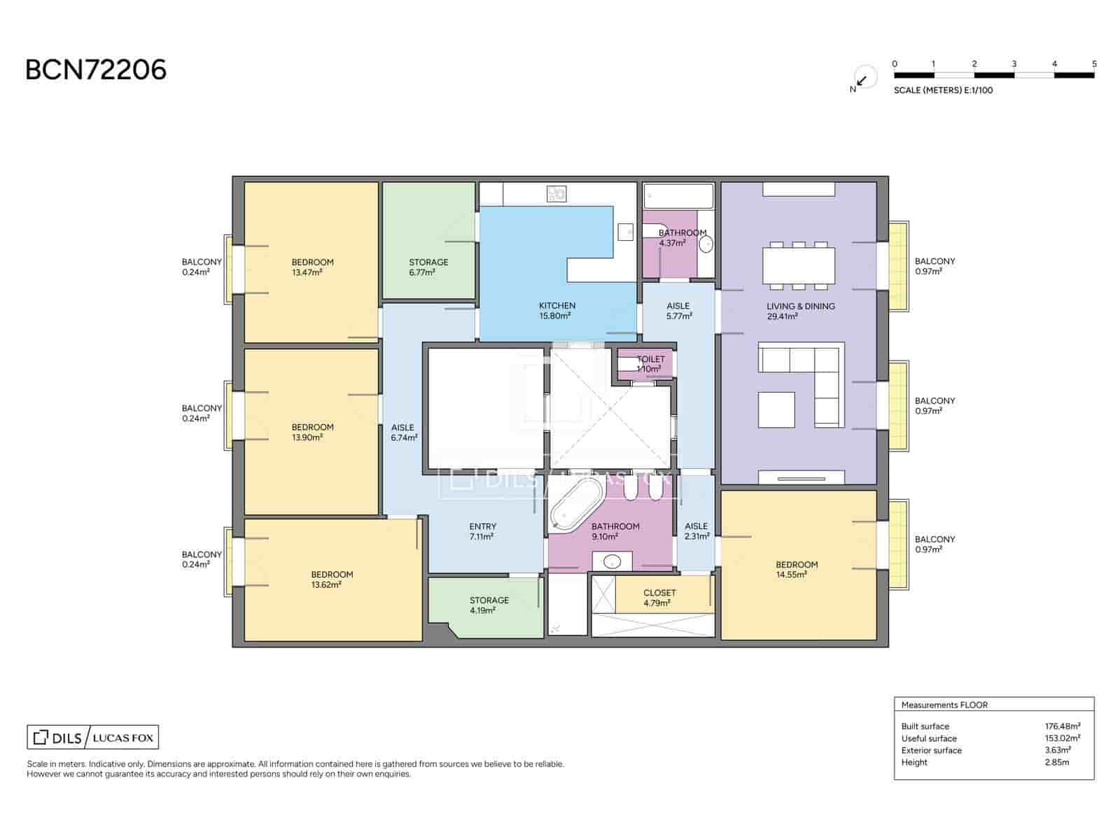 4 soverom Penthouse til salgs i Barcelona by - € 995 000 (Ref: 10014241)
