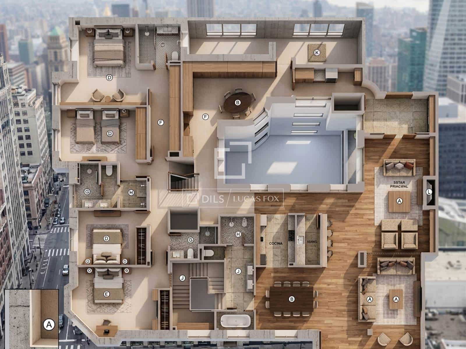4 bedroom Apartment for sale in Madrid city with garage - € 3,800,000 (Ref: 10016649)