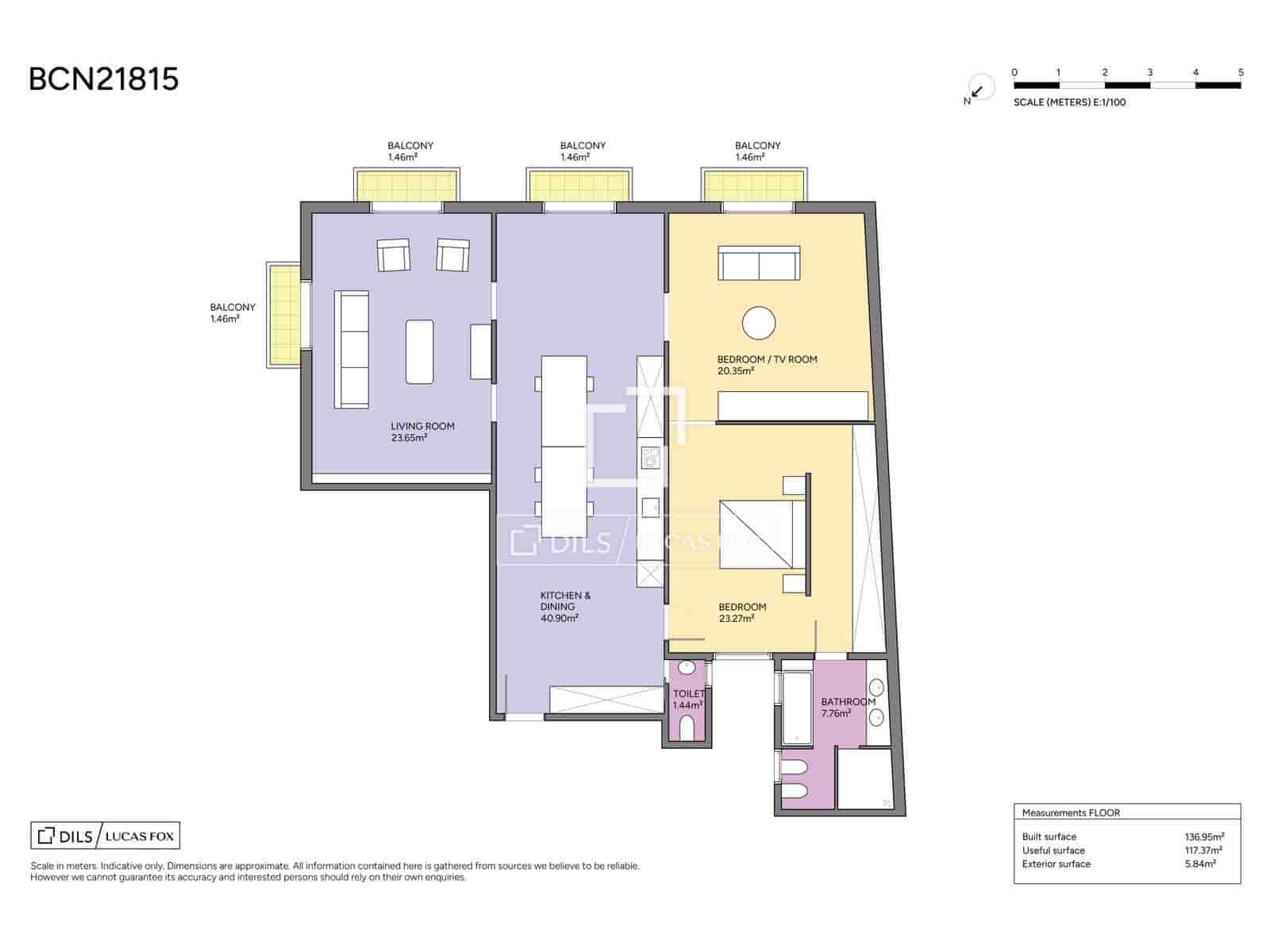 2 bedroom Apartment for sale in Barcelona city - € 825,000 (Ref: 10016757)