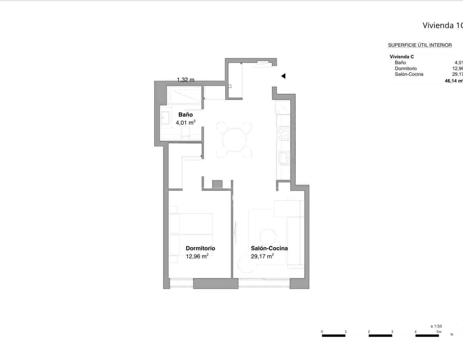 1 slaapkamer Appartement te huur in Madrid stad met garage - € 1.150 (Ref: 10019789)