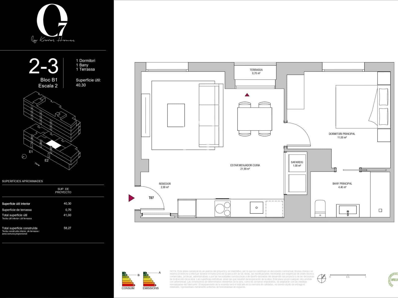 1 soverom Leilighet til salgs i Barcelona by med svømmebasseng garasje - € 360 000 (Ref: 10021449)