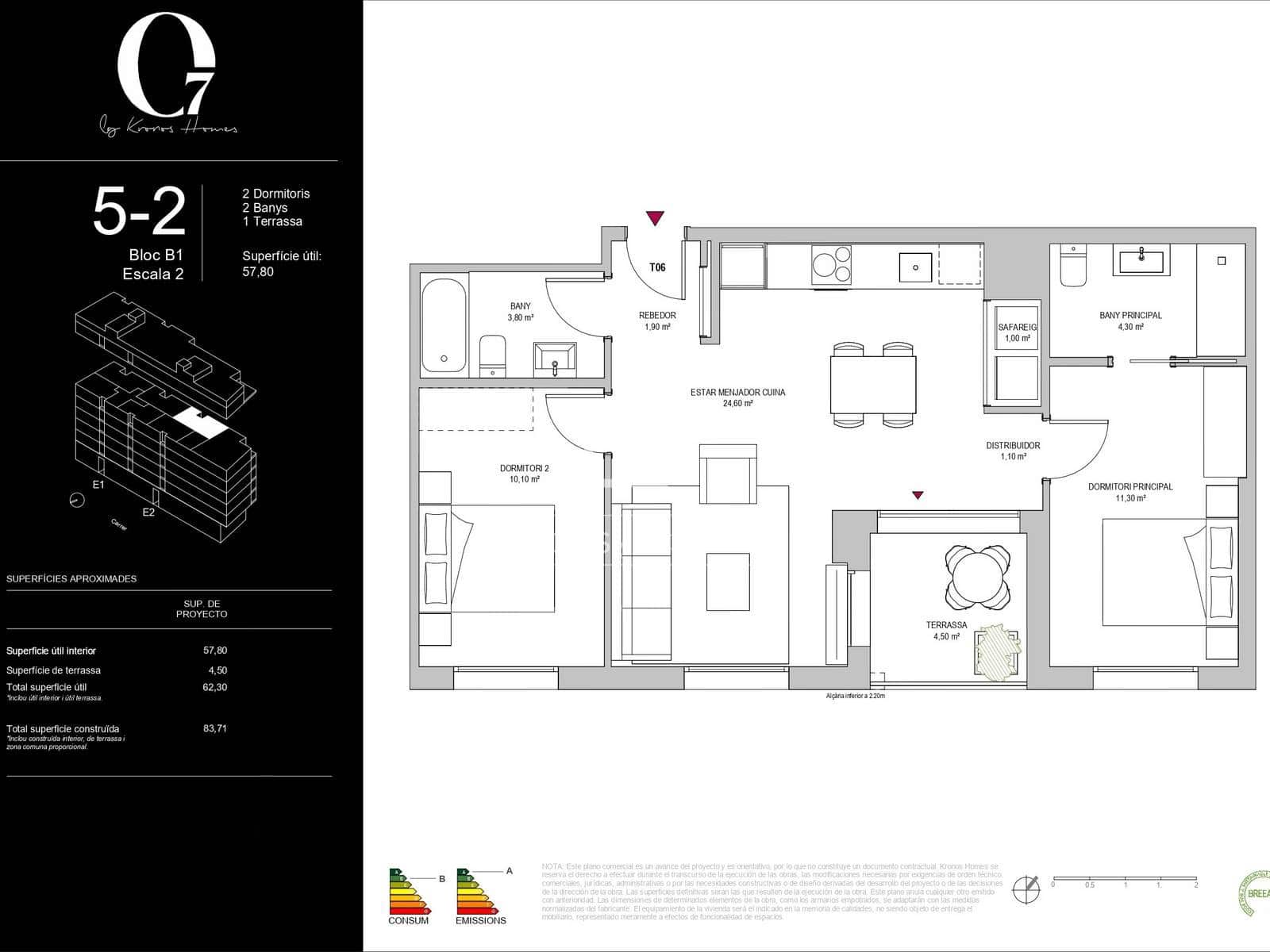 2 sypialnia Apartament na sprzedaż w Miasto Barcelona z basenem garażem - 510 000 € (Ref: 10021450)