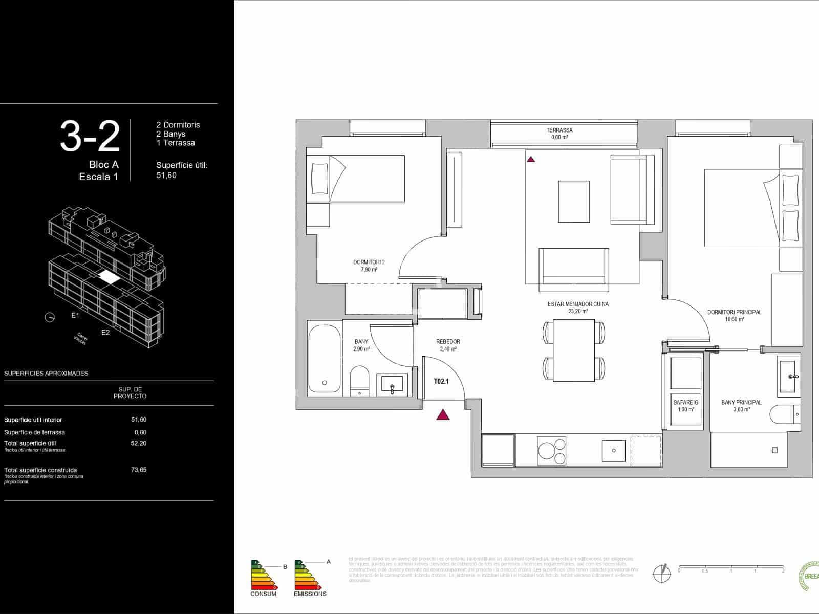 2 soverom Leilighet til salgs i Barcelona by med svømmebasseng garasje - € 405 000 (Ref: 10021452)