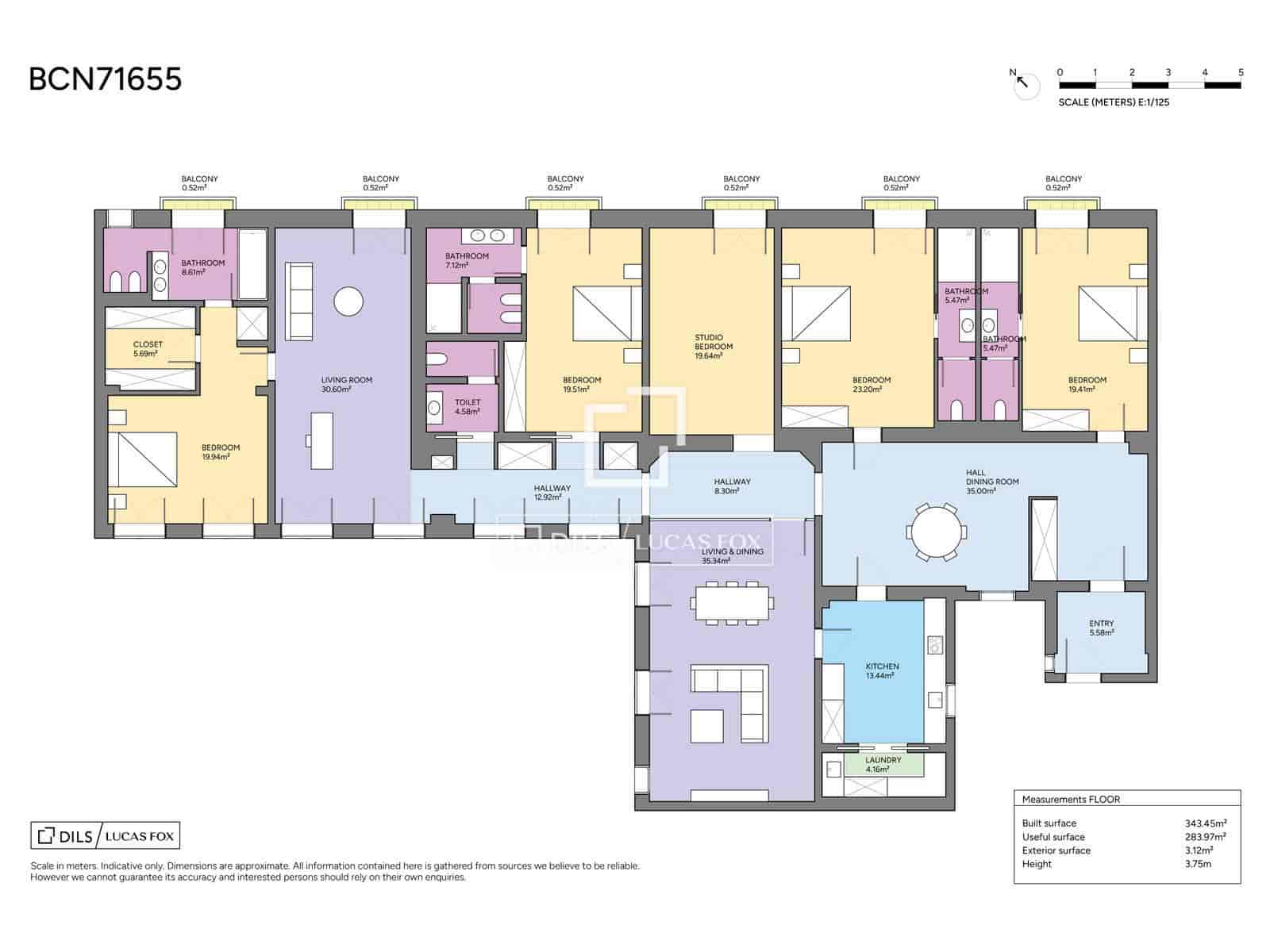 Apartamento de 4 habitaciones en Barcelona ciudad en venta - 1.600.000 € (Ref: 10021454)