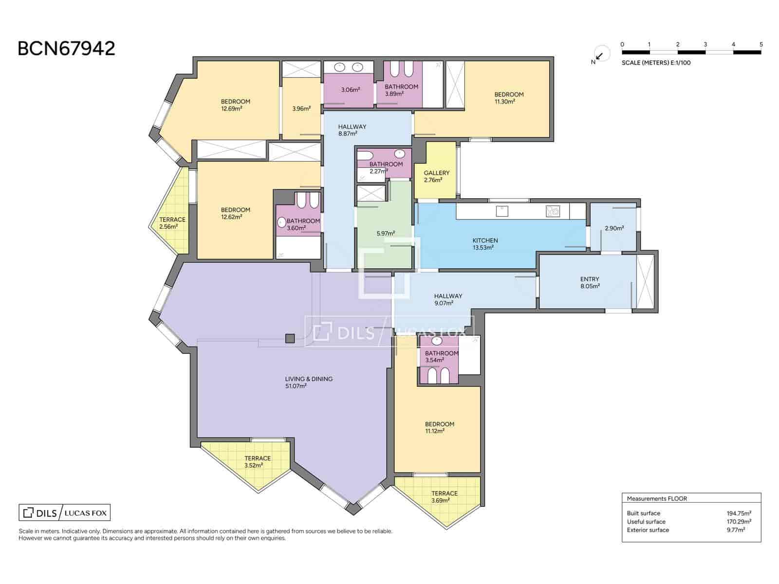 5 soverom Leilighet til salgs i Barcelona by med garasje - € 1 200 000 (Ref: 10023102)