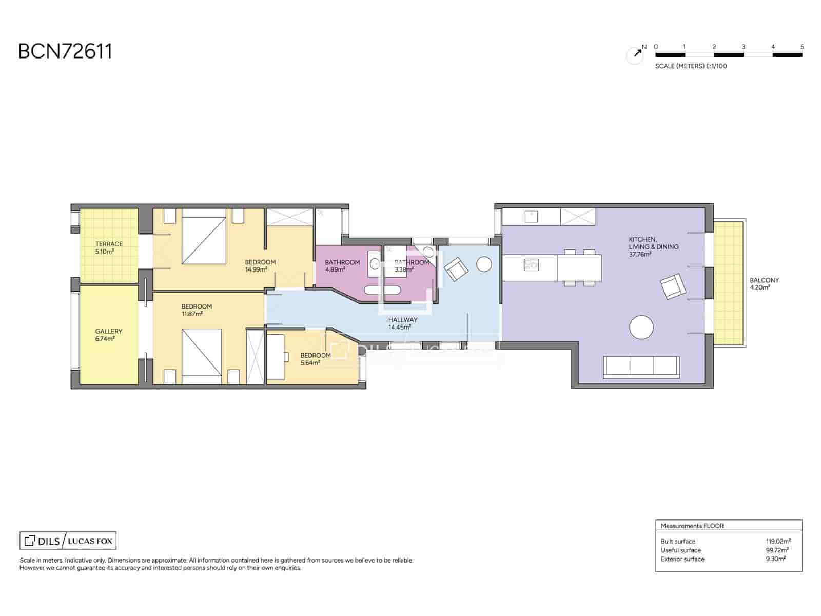 3 camera da letto Appartamento in vendita in Barcelona citta - 1.250.000 € (Rif: 10023200)