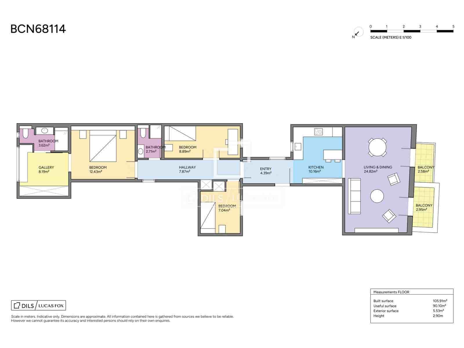 3 sovrum Lägenhet till salu i Barcelona stad - 795 000 € (Ref: 10023353)