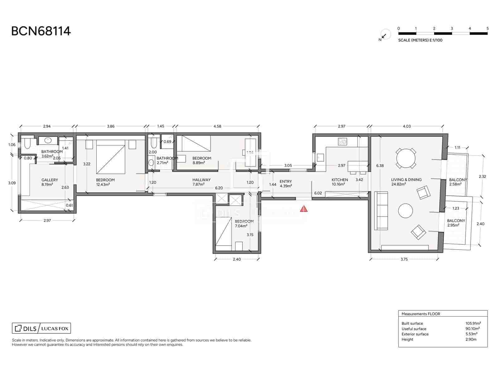 3 sovrum Lägenhet till salu i Barcelona stad - 795 000 € (Ref: 10023353)