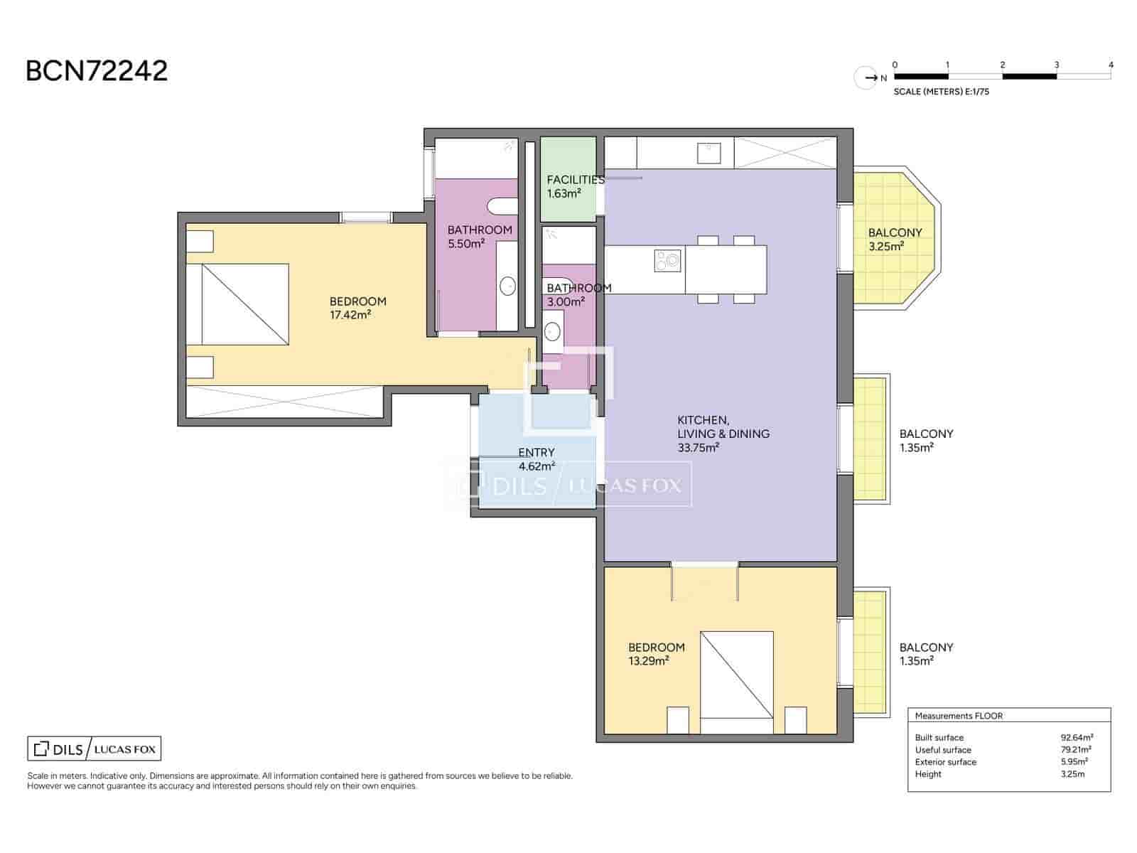 Apartamento de 2 habitaciones en Barcelona ciudad en venta - 895.000 € (Ref: 10024887)