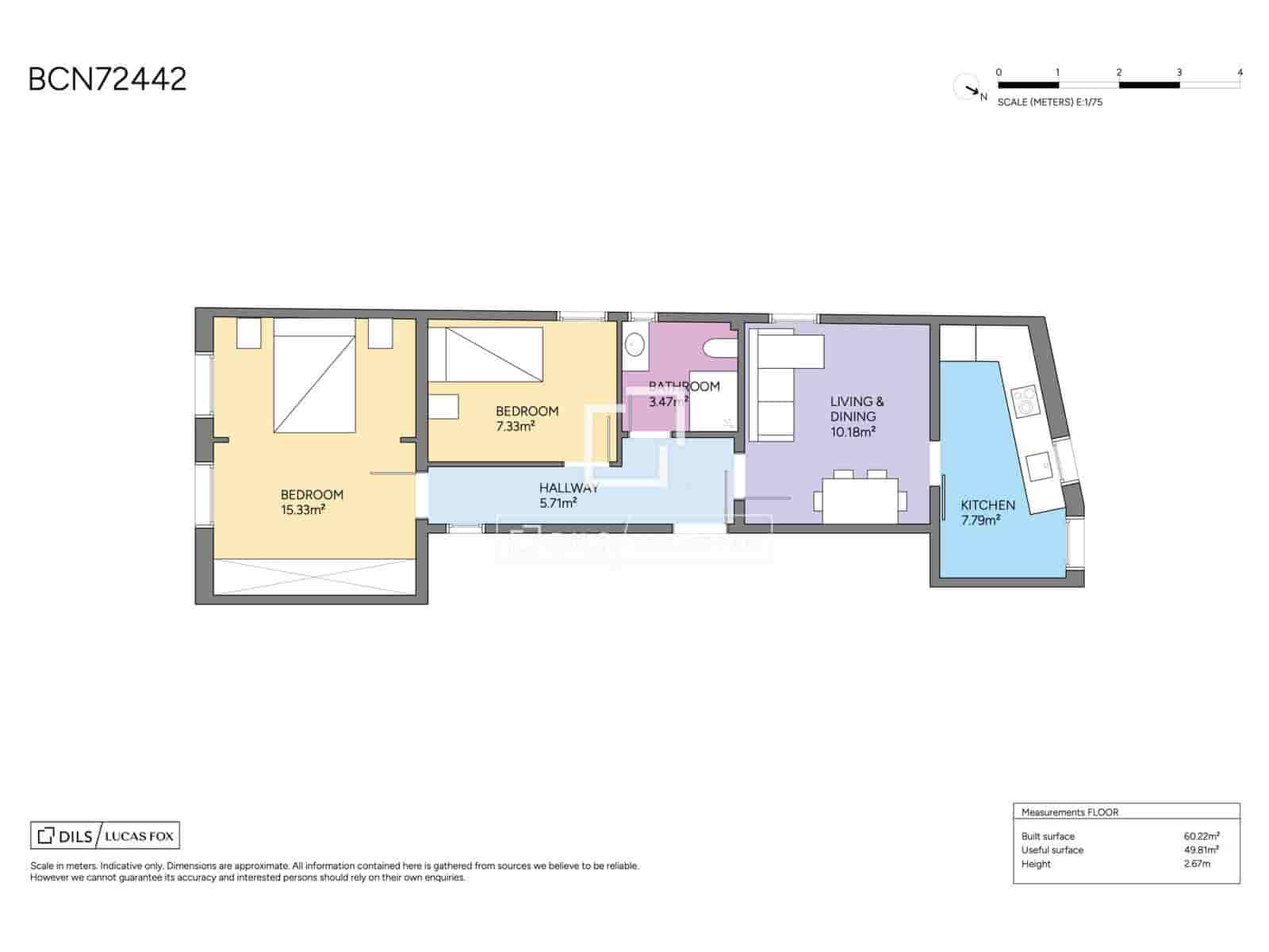 2 soverom Leilighet til salgs i Barcelona by - € 295 000 (Ref: 10033153)