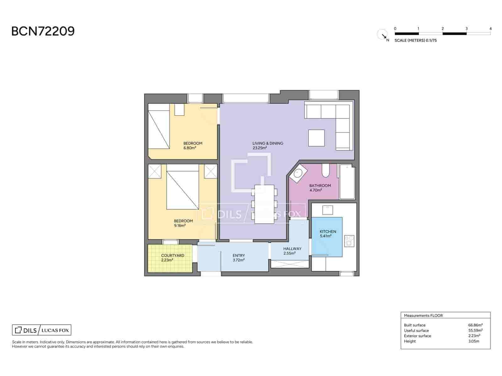 2 Zimmer Apartment zu verkaufen in Barcelona Stadt - 525.000 € (Ref: 10034472)