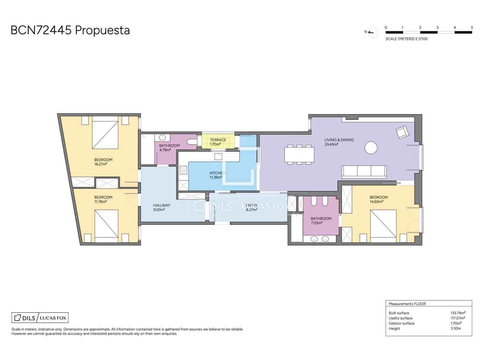 3 Zimmer Apartment zu verkaufen in Barcelona Stadt - 1.085.000 € (Ref: 10039302)